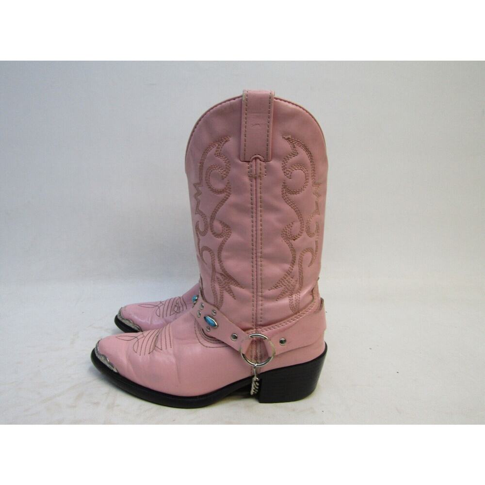 Dingo Youth Size 1 Pink Harness Cowboy Western Boots